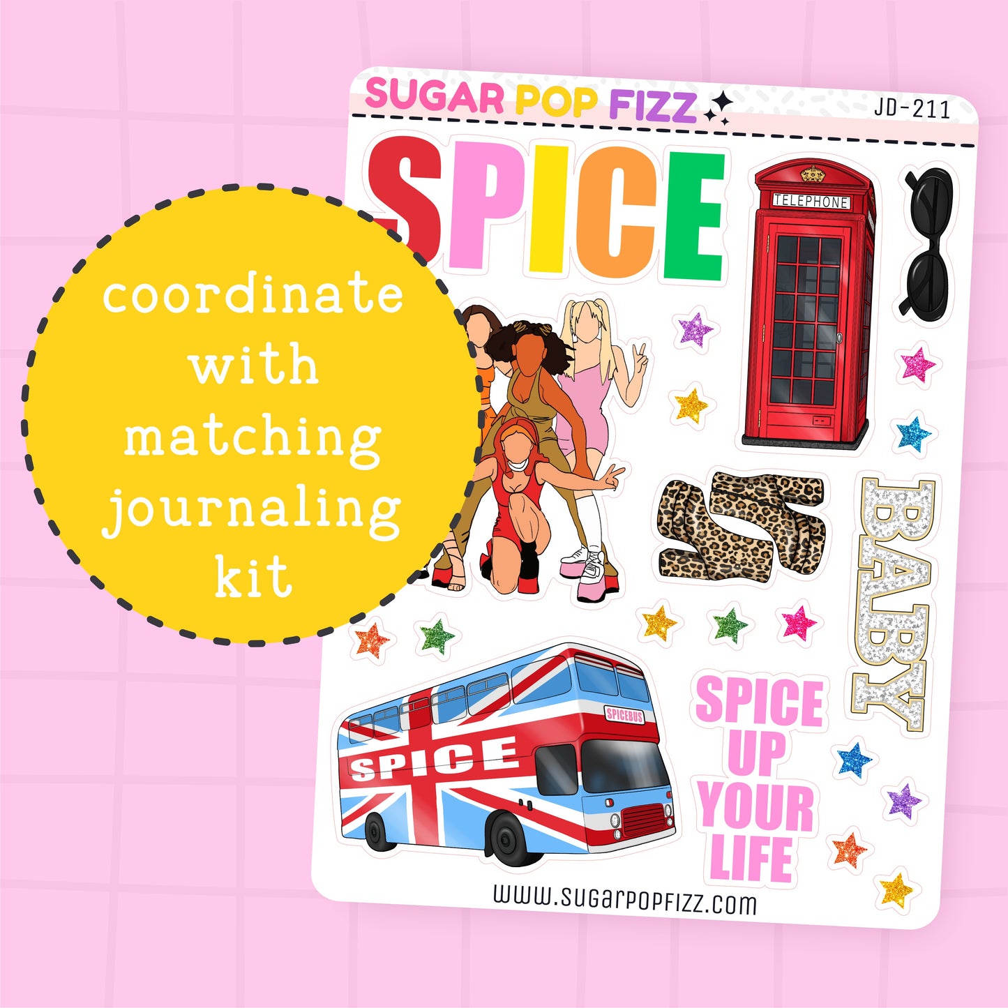 Spice Up Your Life Journaling Deco Stickers - JD211