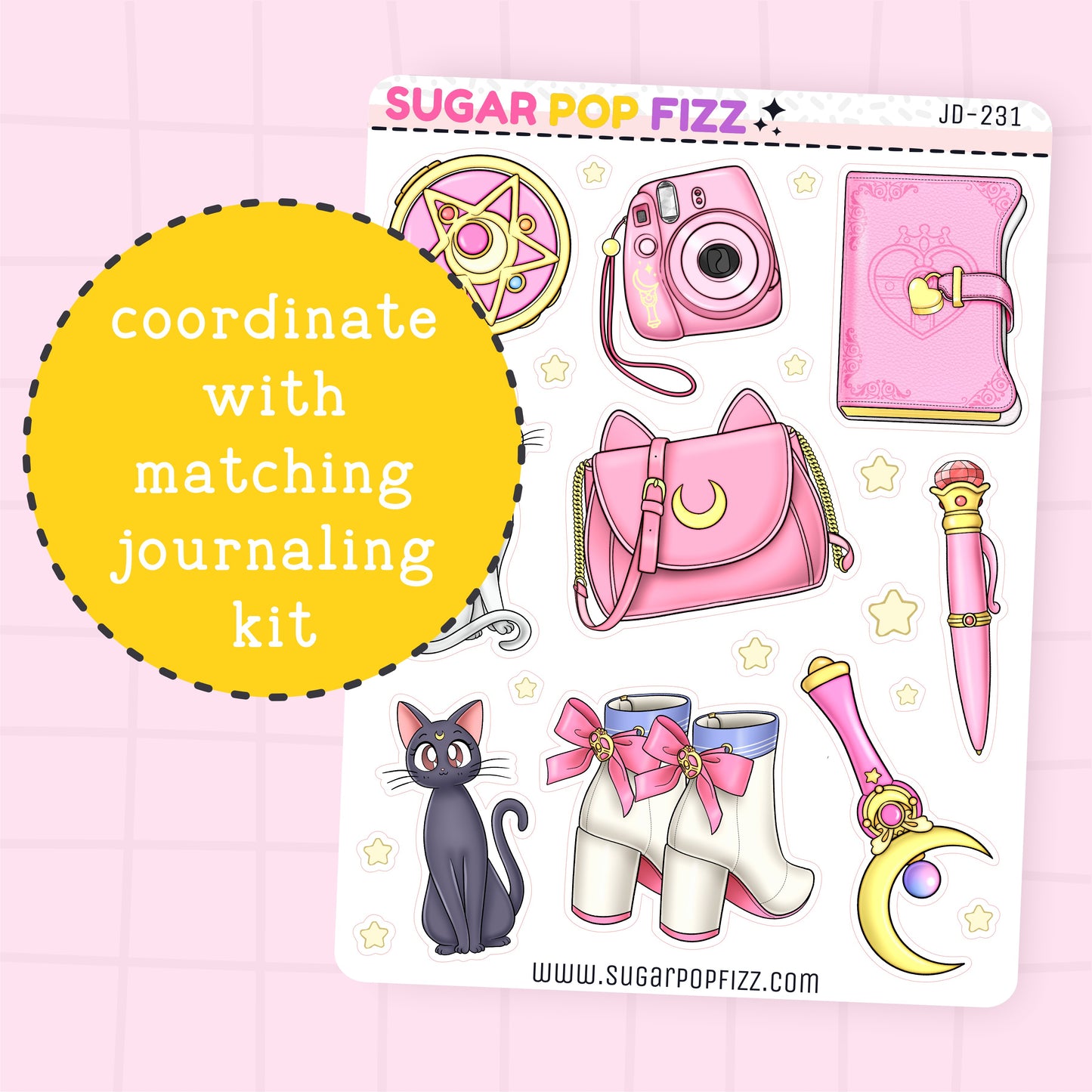 Moonie Cafe Journaling Deco Stickers - JD231