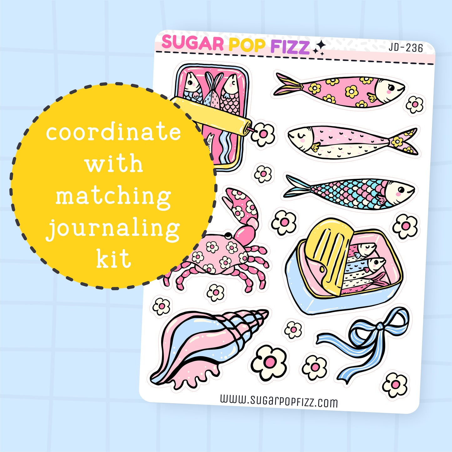 Coastal Coquette Journaling Deco Stickers - JD236