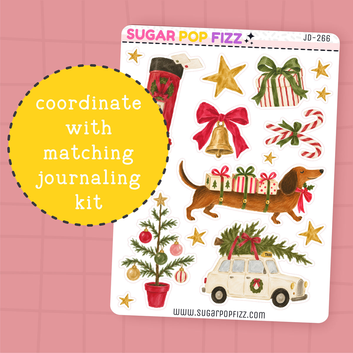 Christmas On the Way Journaling Deco Stickers - JD266