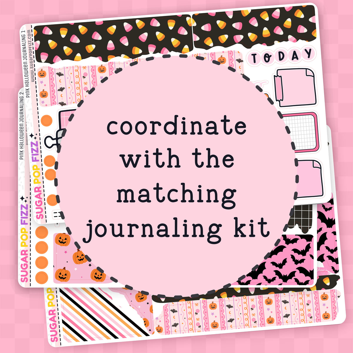 Pink Halloween Standard Vertical Weekly Kit