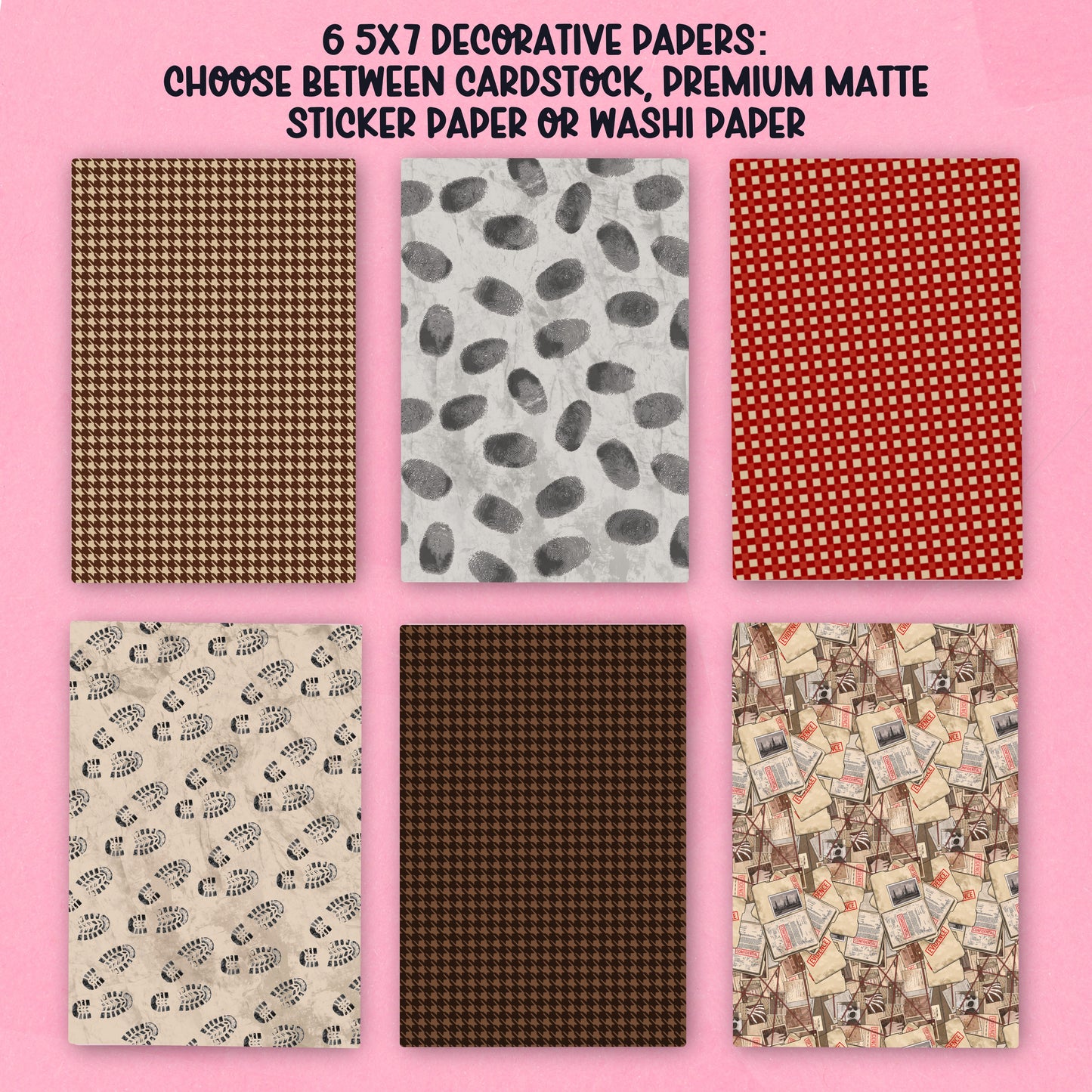 Mystery Thriller Paper Pack - choose your paper - PPK103