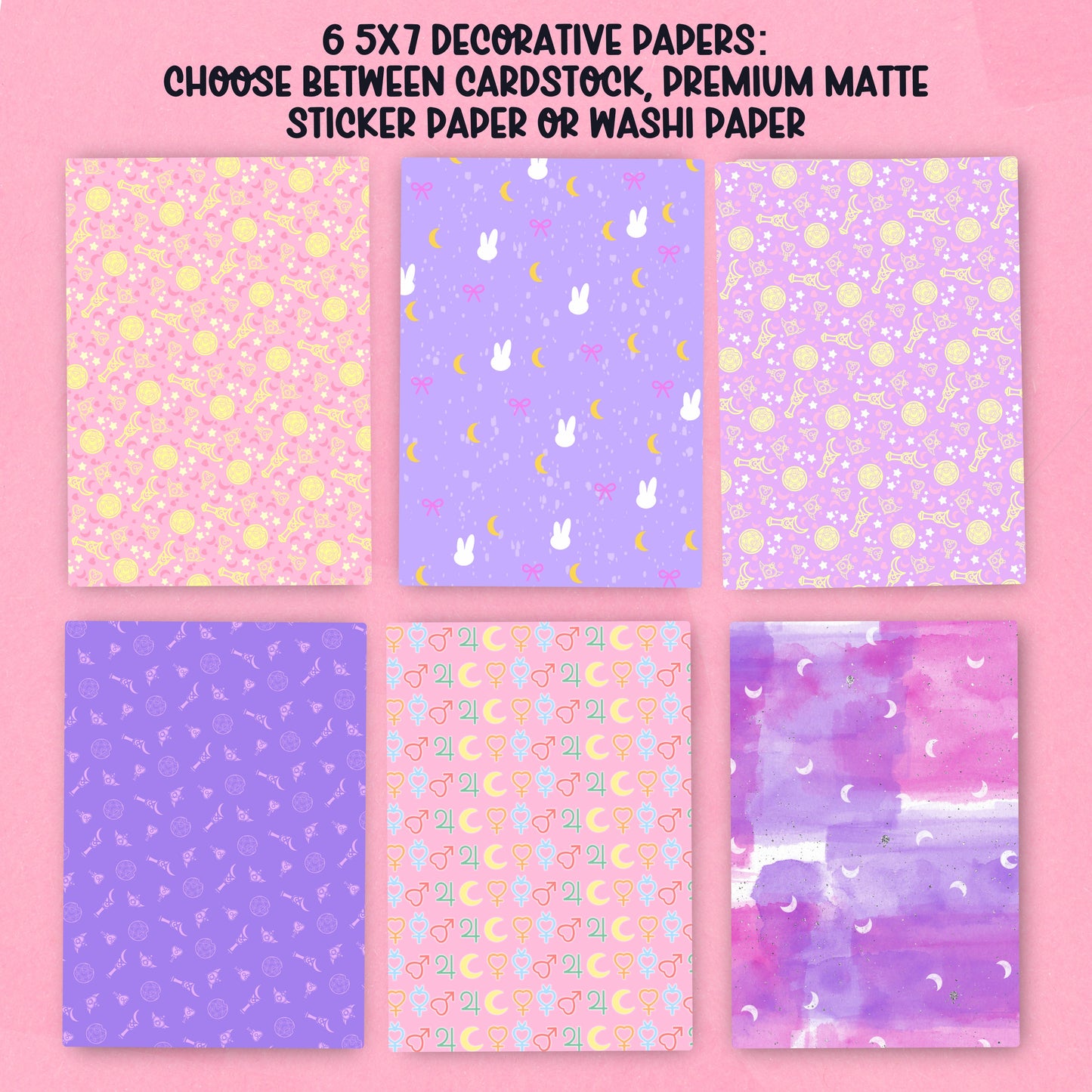 Moonie Cafe Paper Pack - choose your paper - PPK106