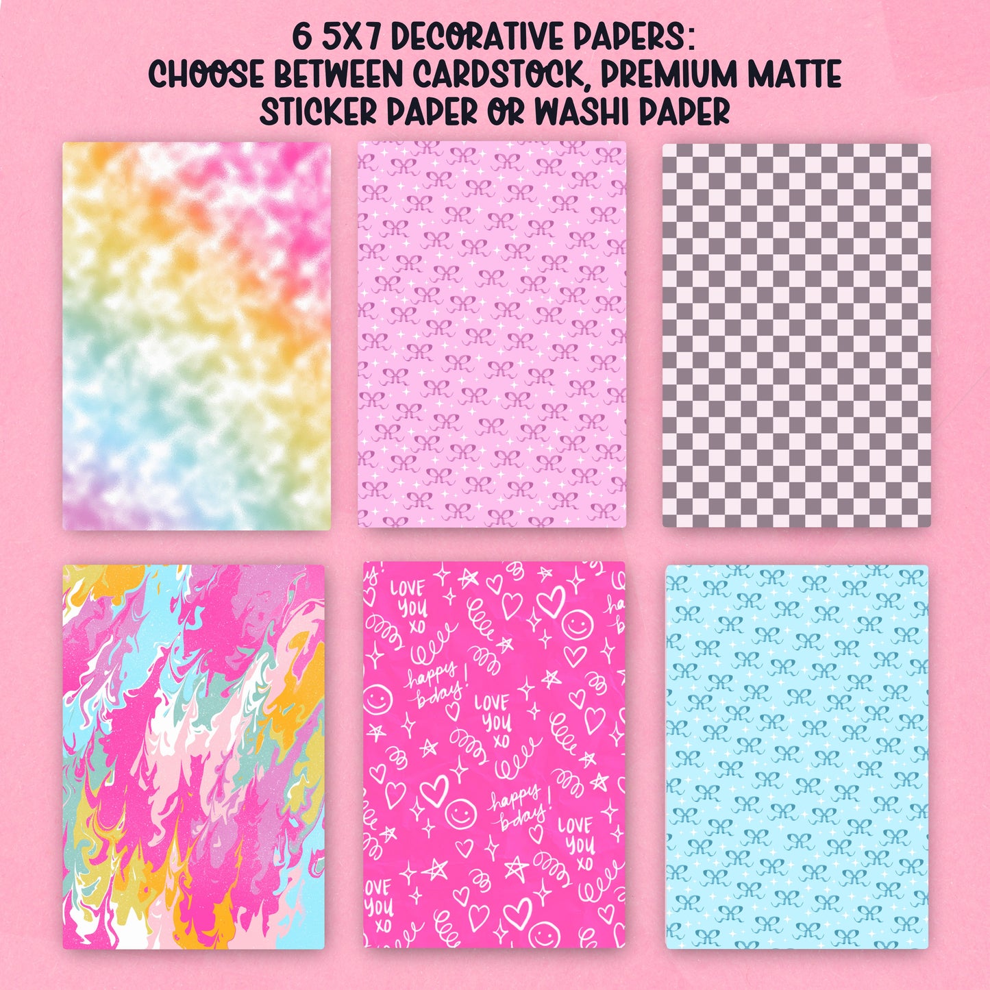 Birthday Bash Paper Pack - choose your paper - PPK111