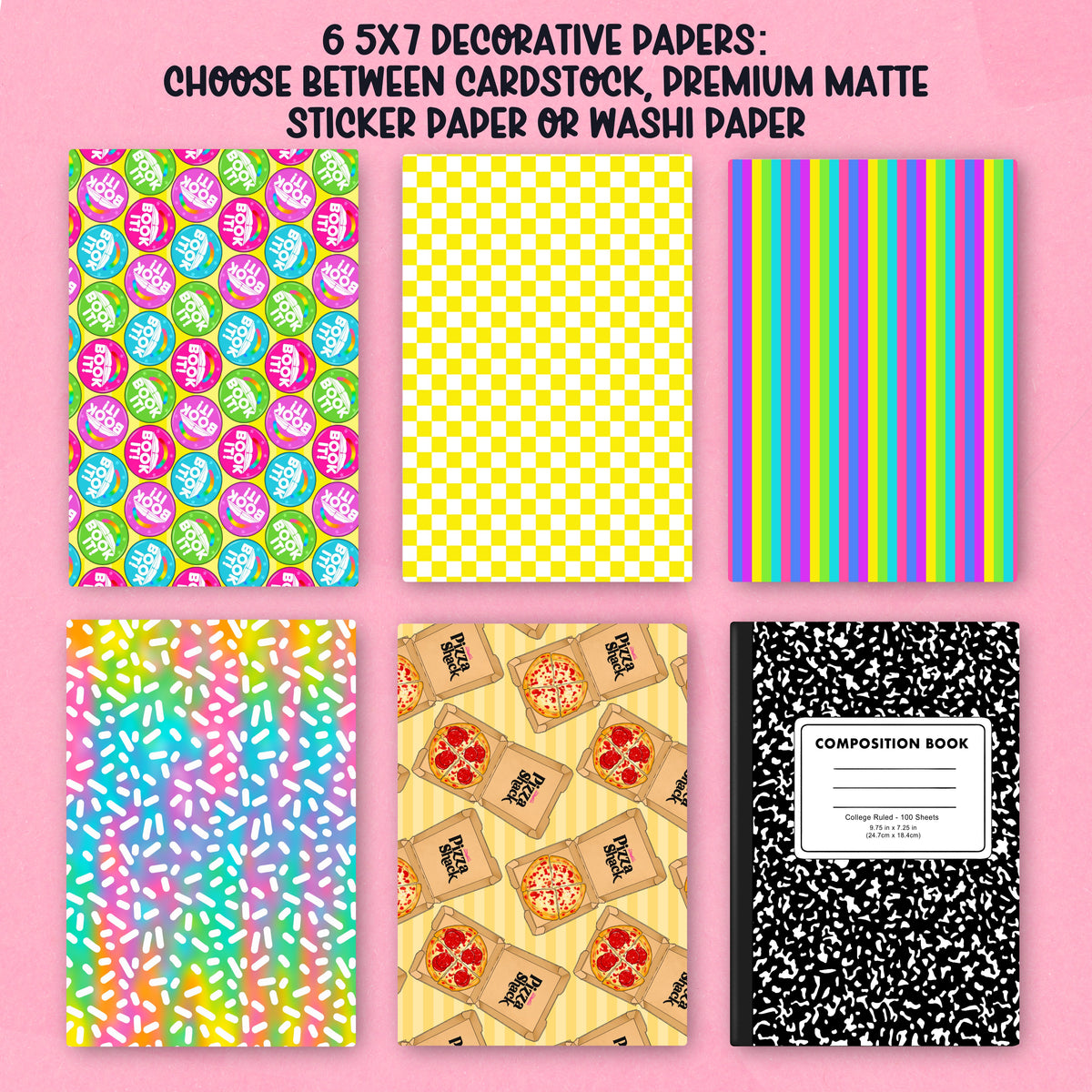 Book It Book Fair Paper Pack - choose your paper - PPK131