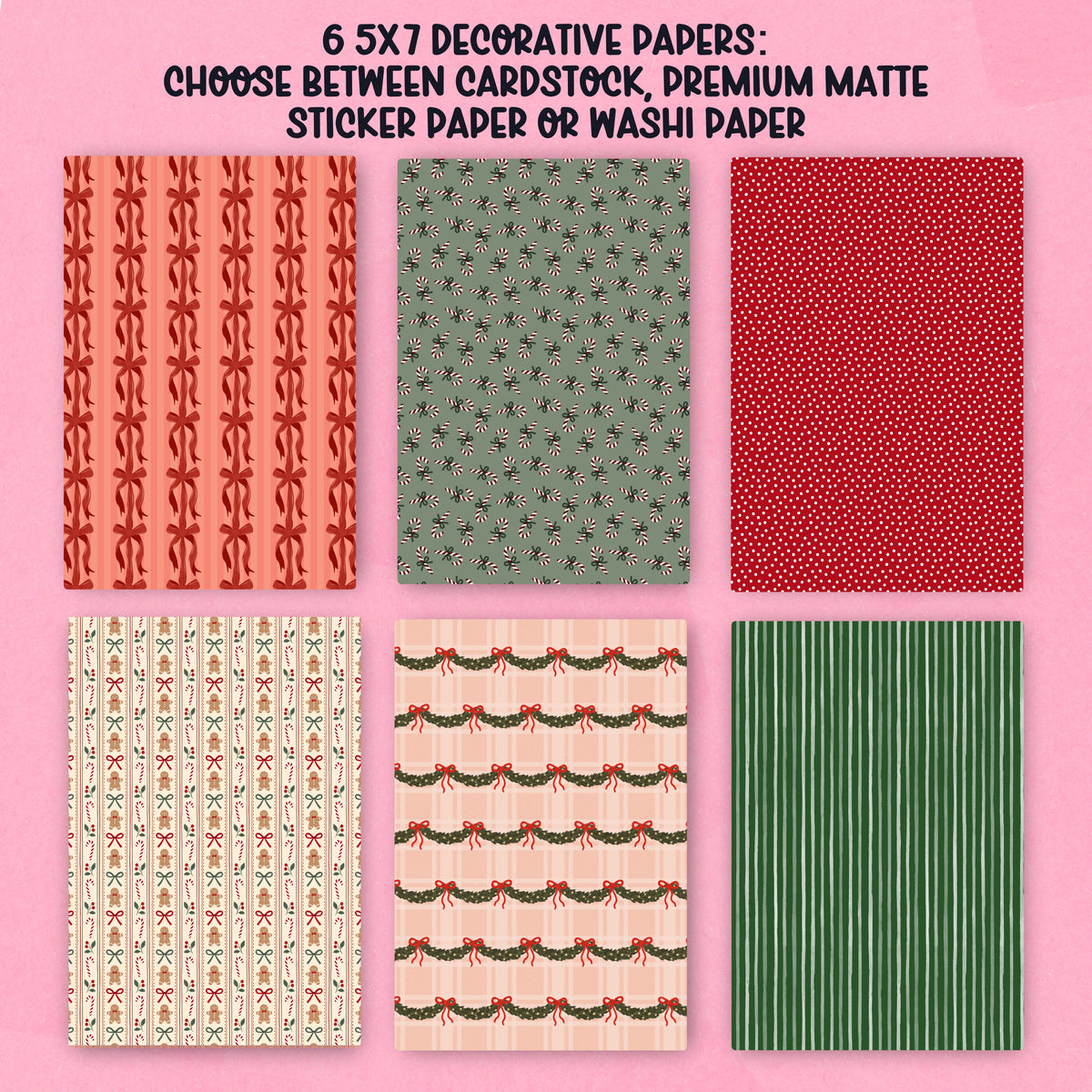 Xmas Tree Farm Paper Pack - choose your paper - PPK140