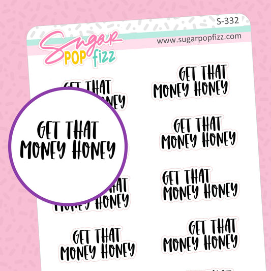 Get That Money Script Stickers - S332