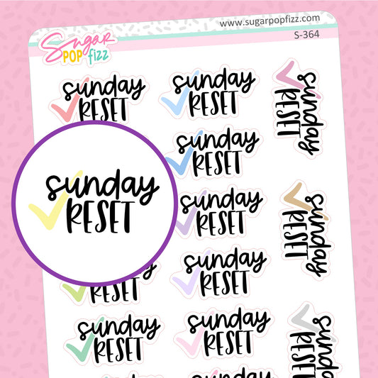 Sunday Reset Script Stickers - S364