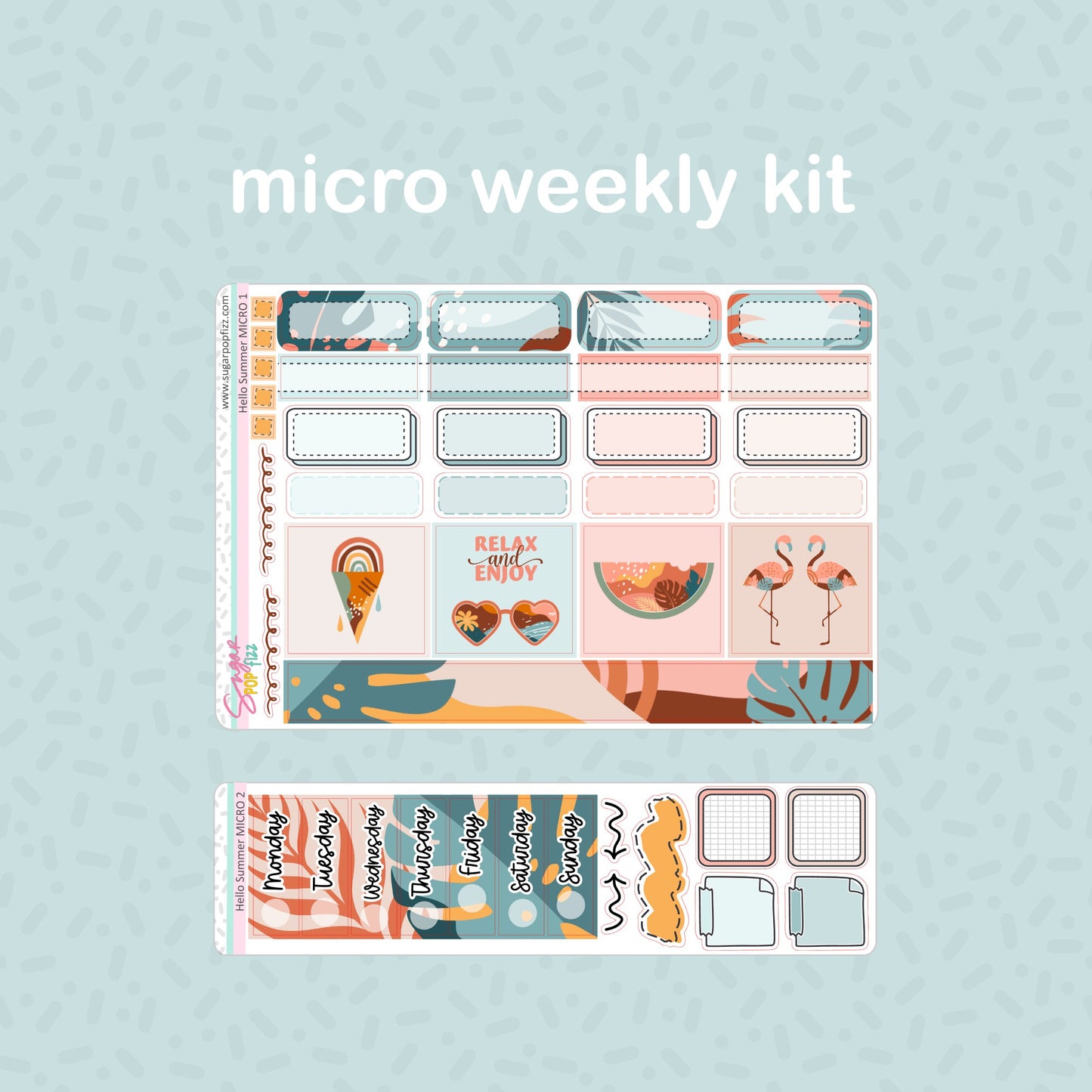 Hello Summer Standard Vertical Weekly Kit