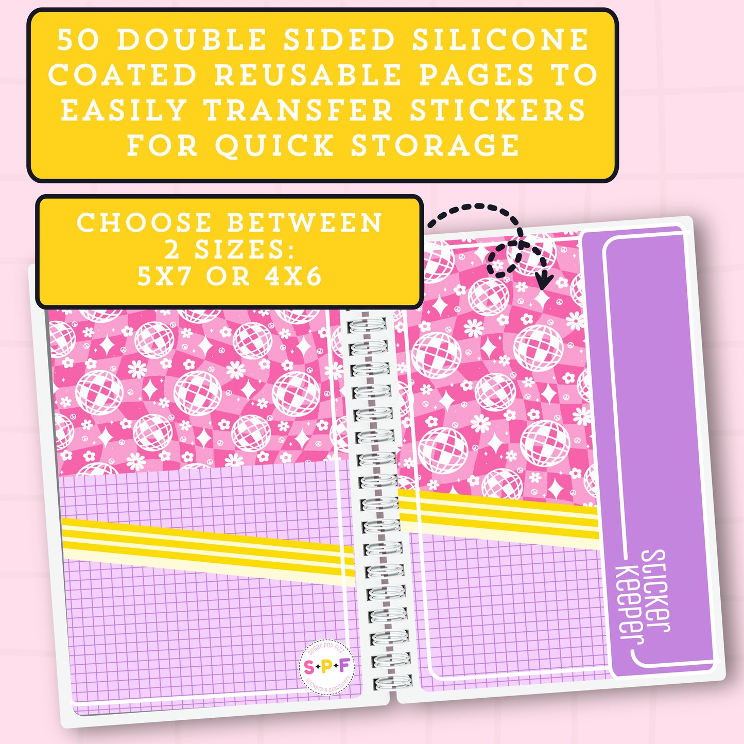Sticker Keeper - Reusable Sticker Book - 5x7 or 4x6