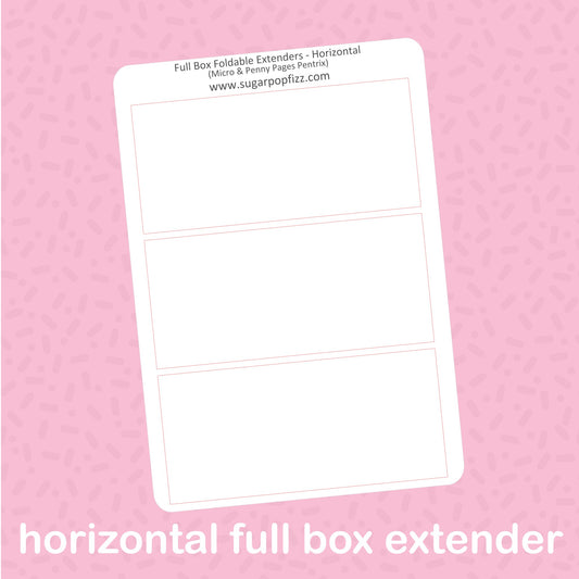 Horizontal Full Box Extender - Penny Pages Pentrix/Short Full Boxes