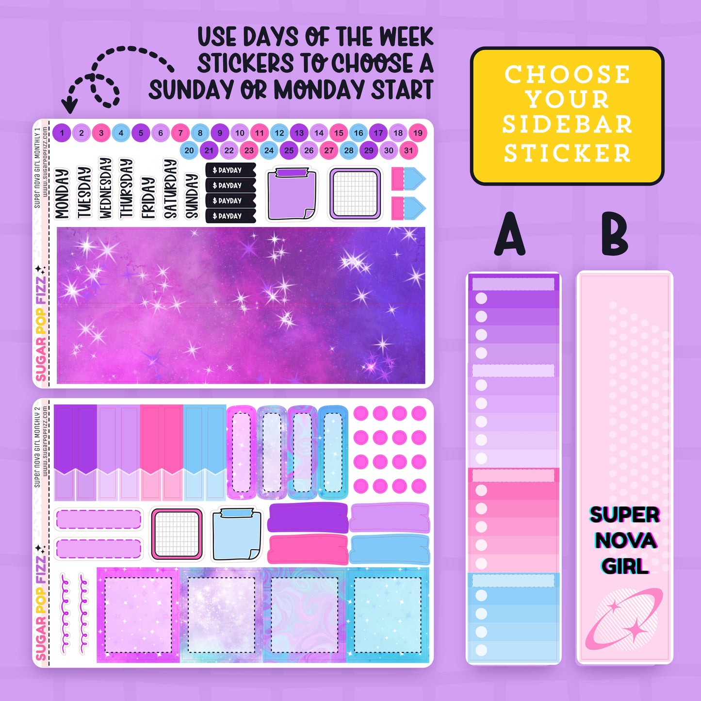 Super Nova Girl Standard Vertical Monthly