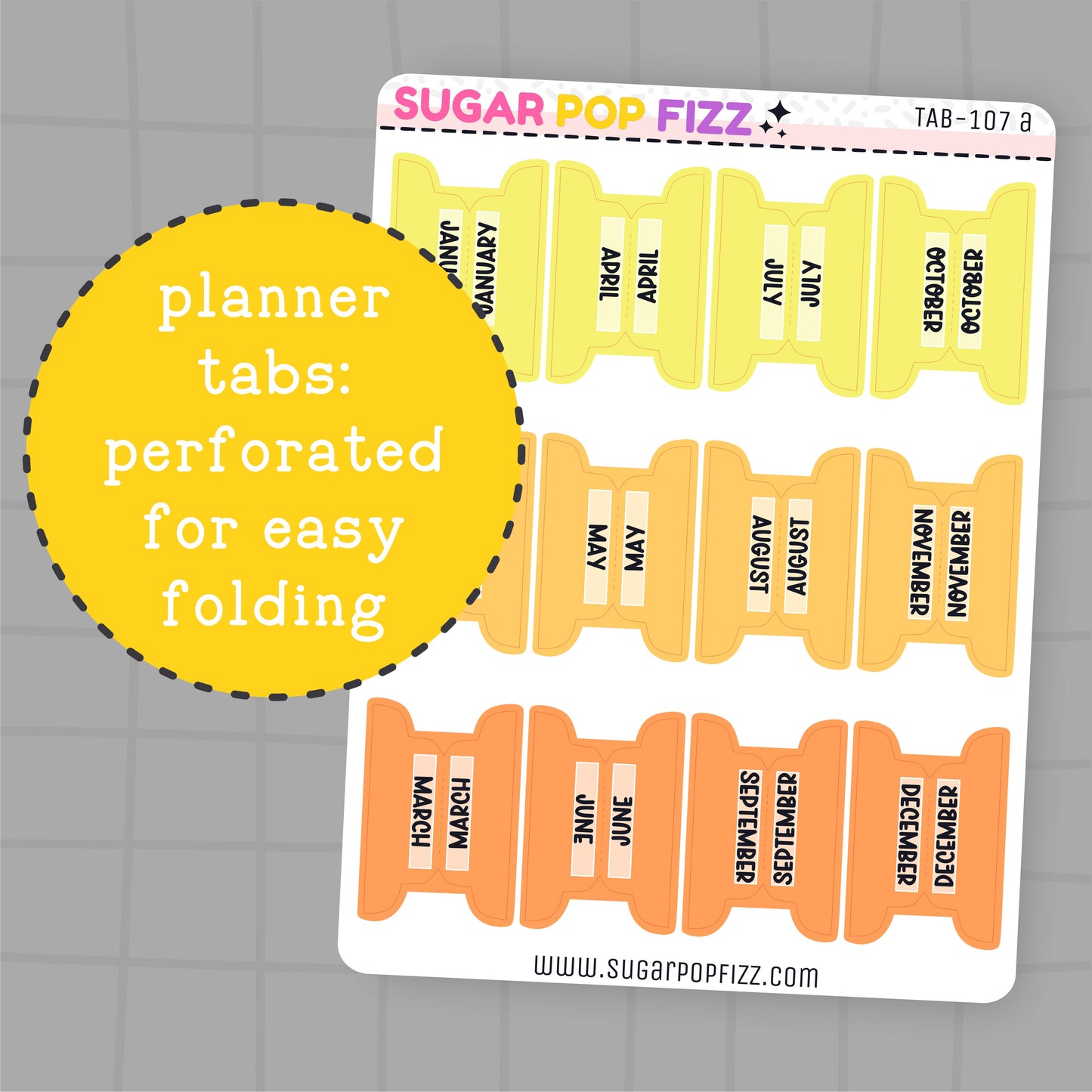 Warm Tones Planner Tabs - TAB107