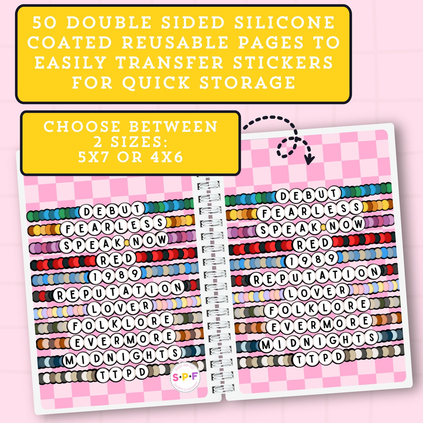 Taylor's Eras - Reusable Sticker Book - 5x7 or 4x6