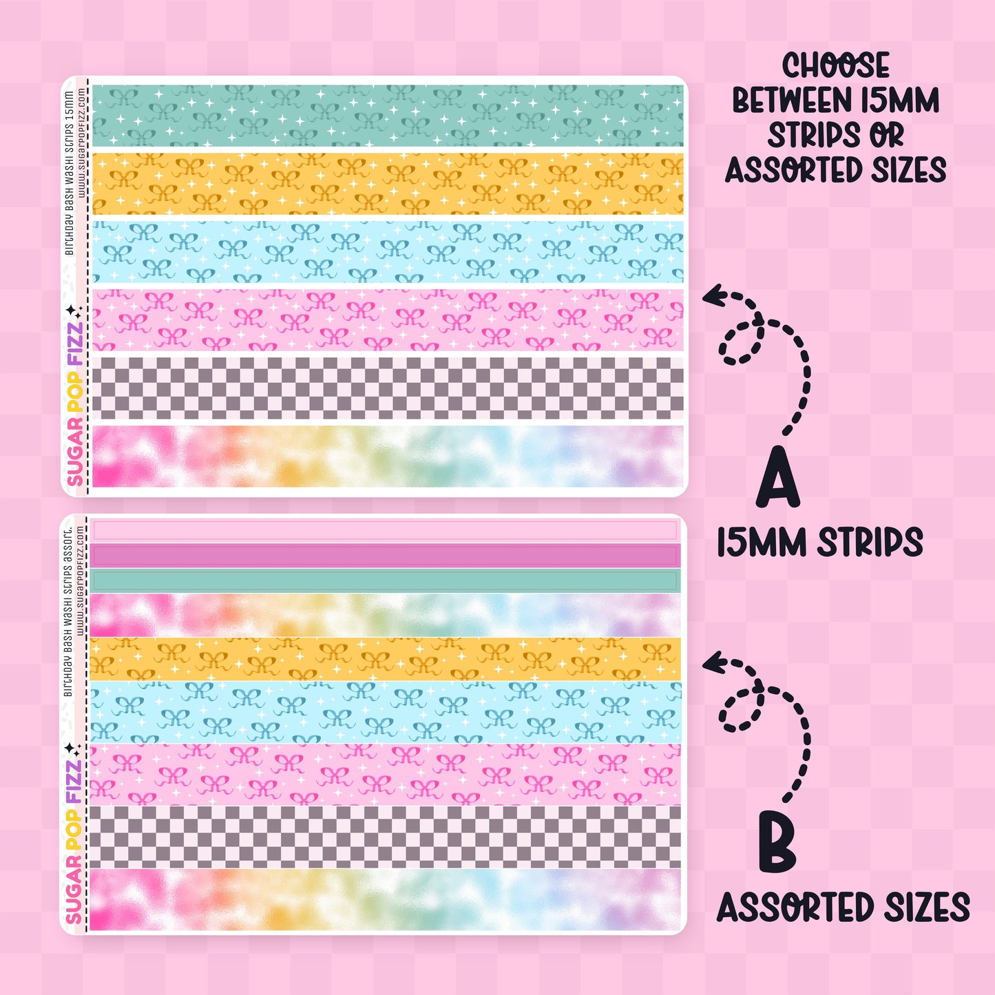 Birthday Bash Washi Sheet
