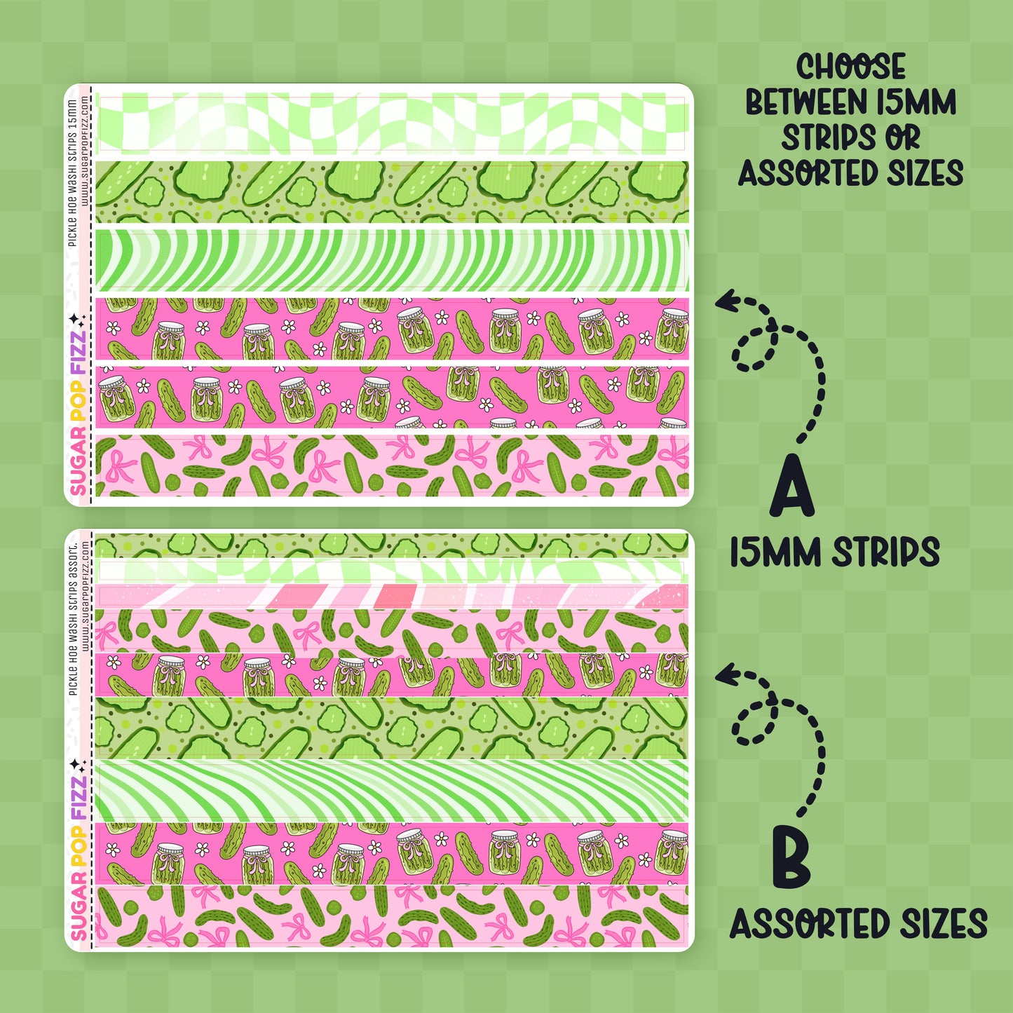 Pickle Hoe Washi Sheet