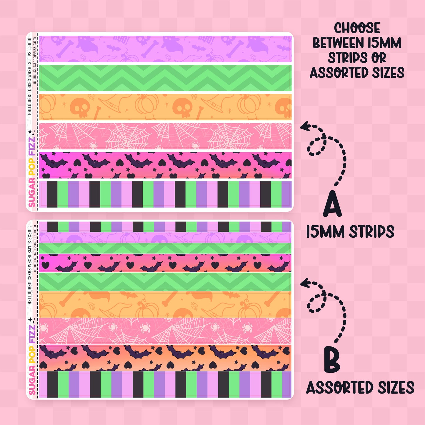Halloween Cakes Washi Sheet