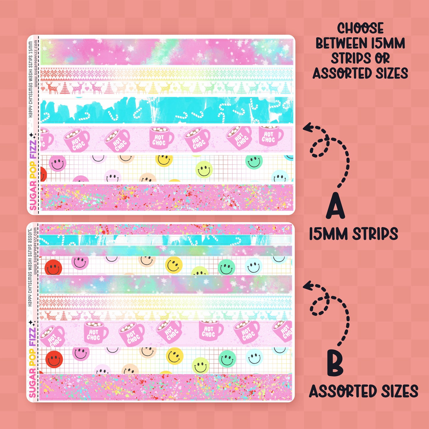 Happy Christmas Washi Sheet