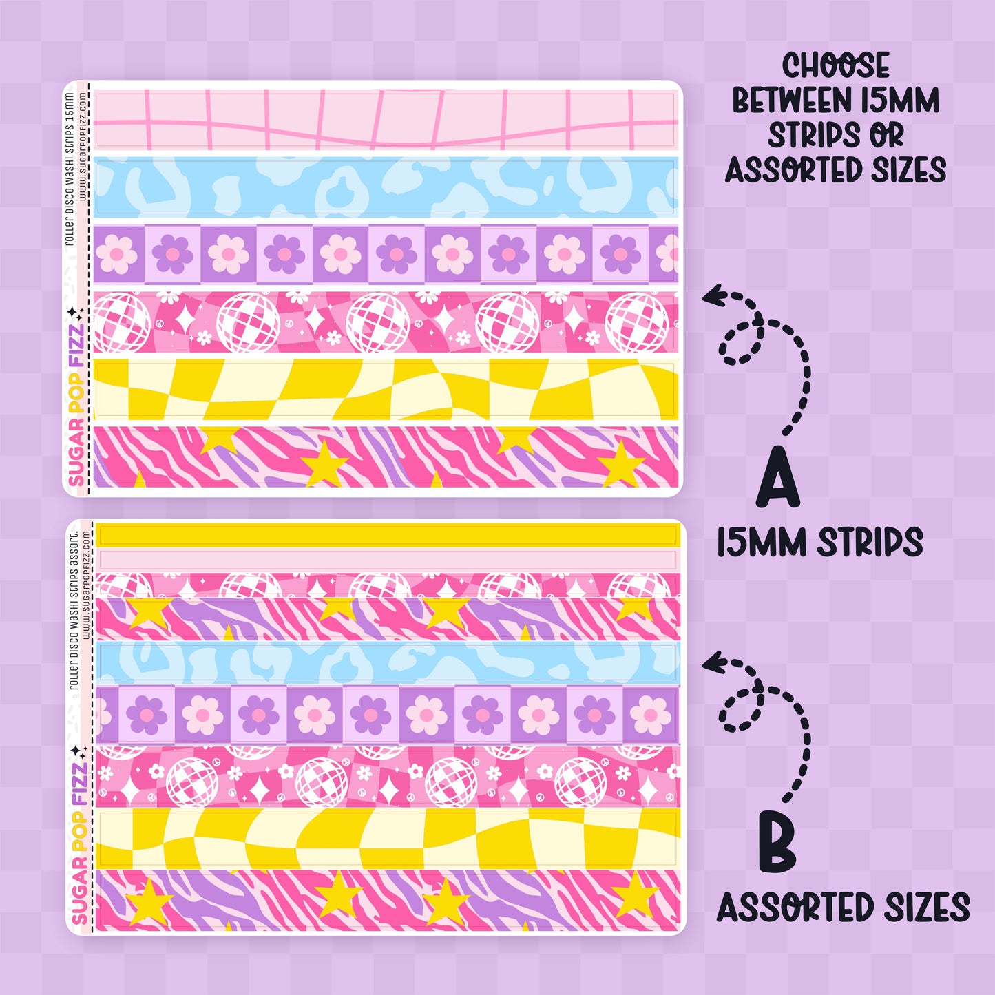 Roller Disco Washi Sheet