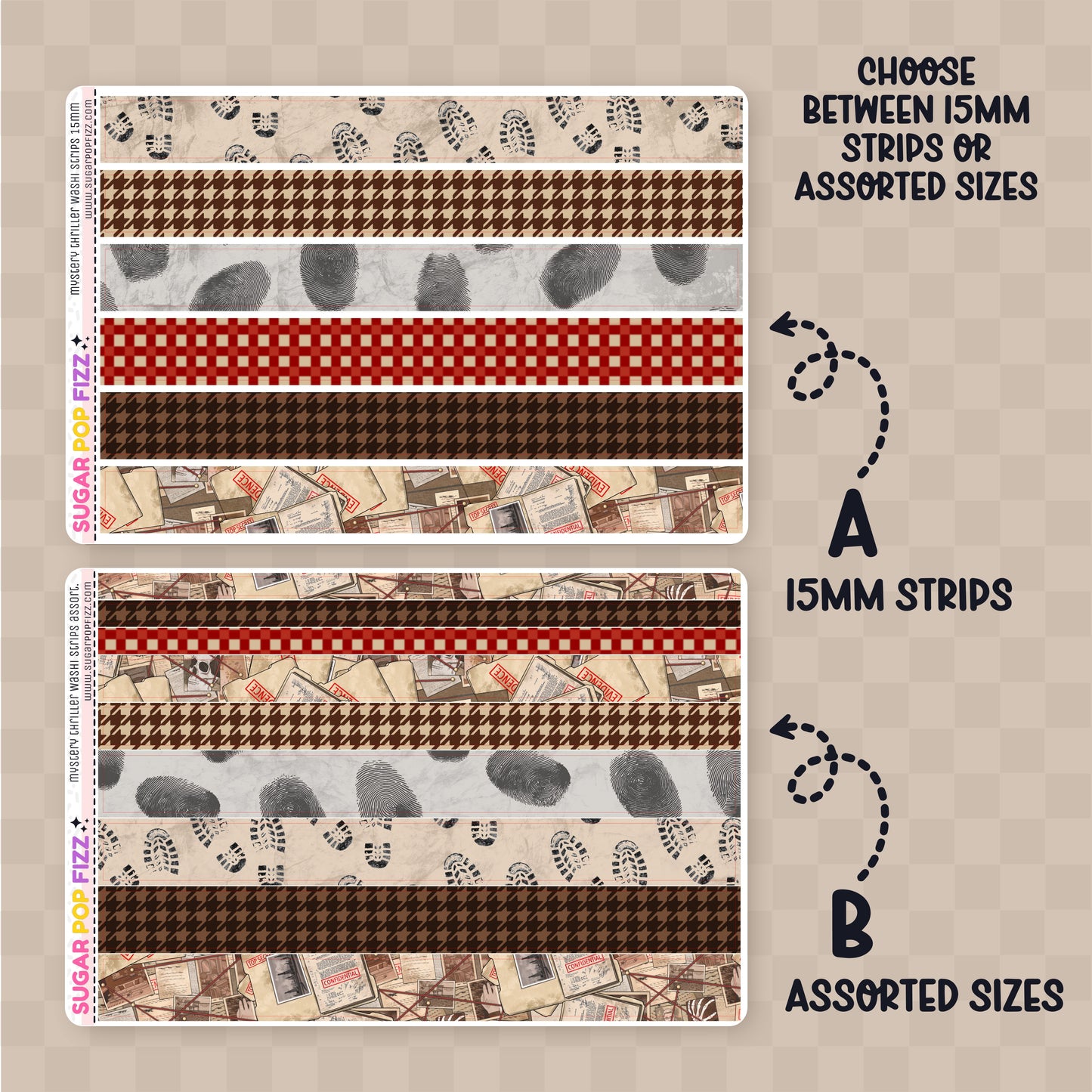 Mystery Thriller Washi Sheet