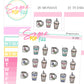 Spring Coffee Doodle Stickers - D299