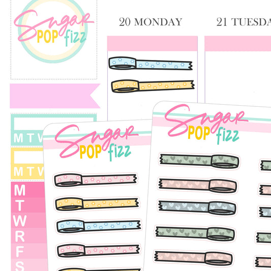 Spring Washi Roll Doodle Stickers - D305