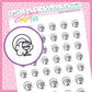 Wash Dishes Doodle Stickers - D391