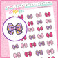 Moonie Bow Doodle Stickers - D407