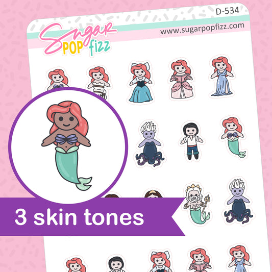 Under the Sea Doll Doodle Stickers - D534