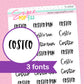 Costco Script Stickers - S105