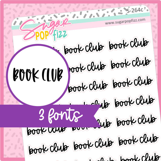 Book Club Script Stickers - S264