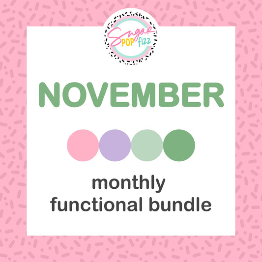 November Monthly Functional Bundle - choose your sheet