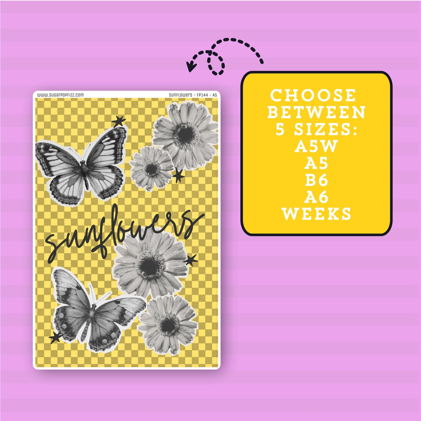Sunflowers - Full Page Sticker - FP144