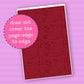 Red planner sticker sheet with '22' pattern on a pink background