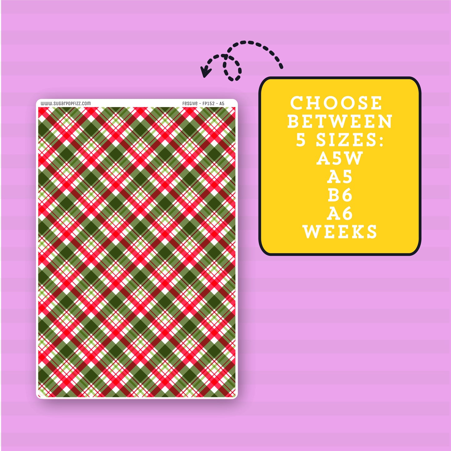 Festive - Full Page Sticker - FP152