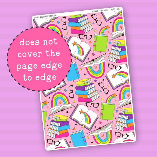 Bookish Rainbow - Full Page Sticker - FP153
