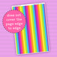 Rainbow Stripe - Full Page Sticker - FP154