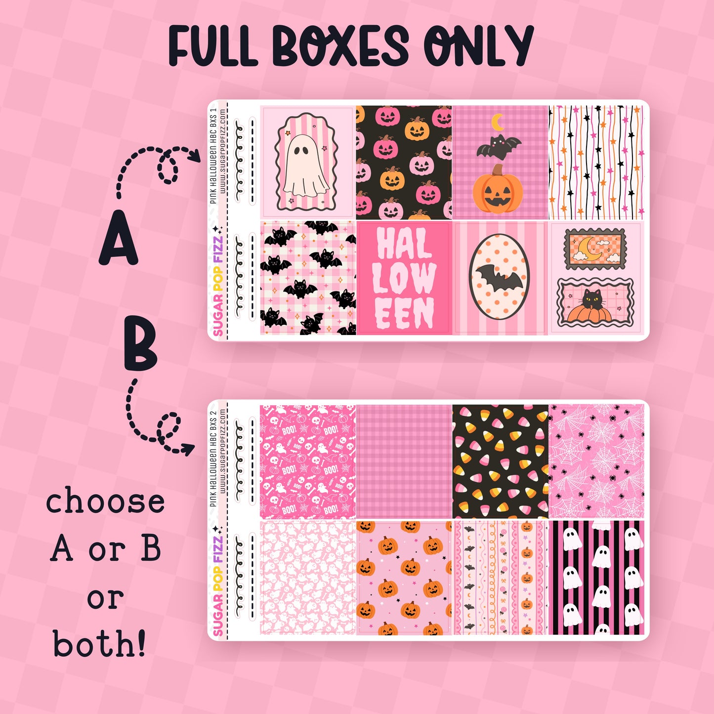 Pink Halloween Hobonichi Cousin Weekly Kit