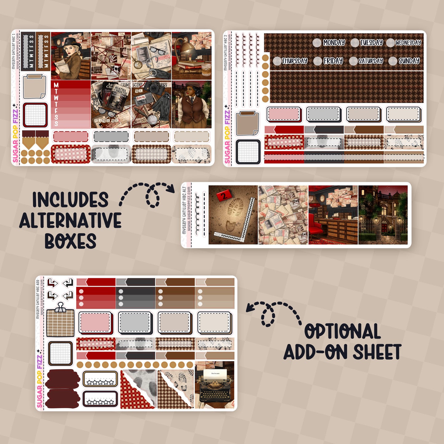 Mystery Thriller Hobonichi Cousin Weekly Kit
