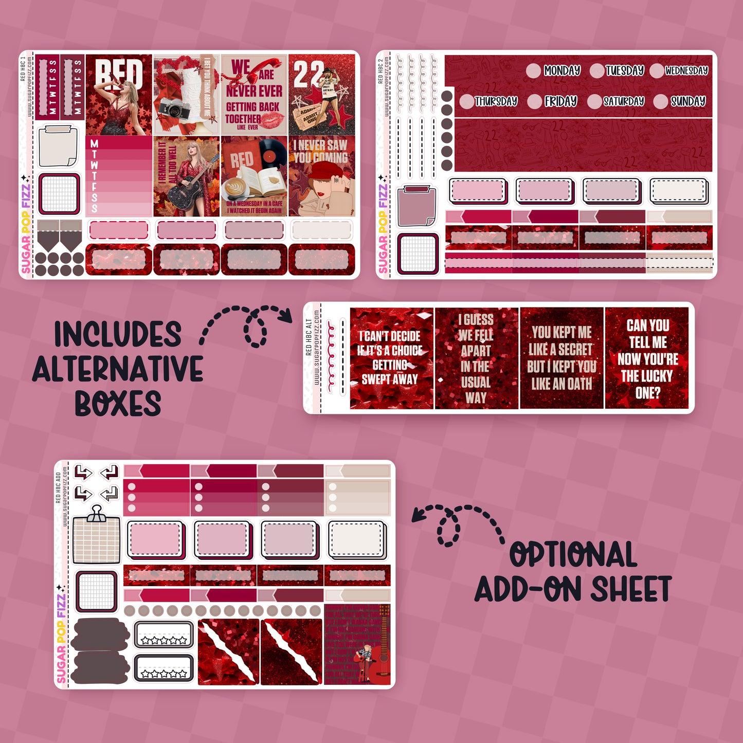 RED Hobonichi Cousin Weekly Kit