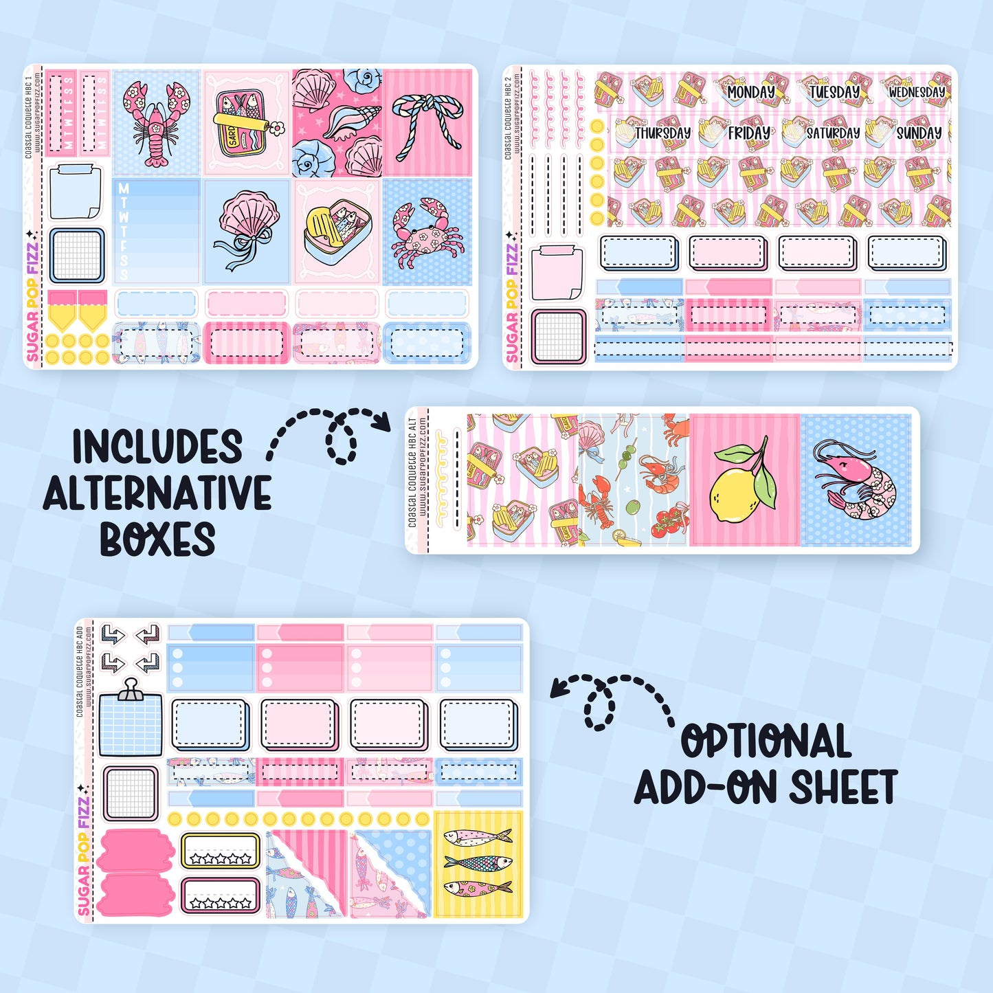 Coastal Coquette Hobonichi Cousin Weekly Kit