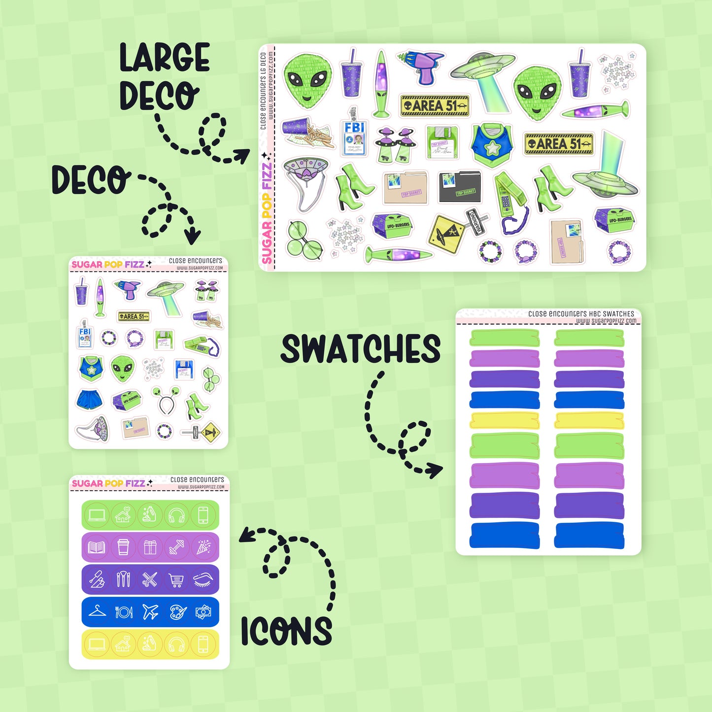 Close Encounters Hobonichi Cousin Weekly Kit Add-ons