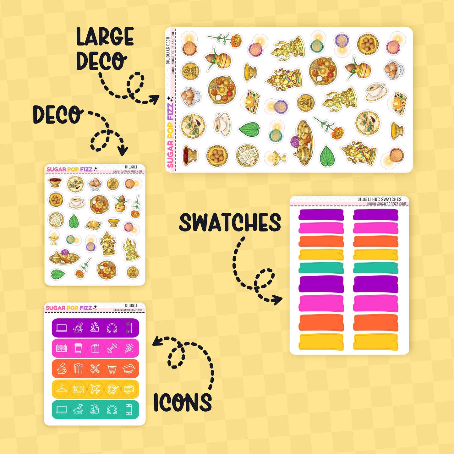 Diwali Hobonichi Cousin Weekly Kit Add-ons