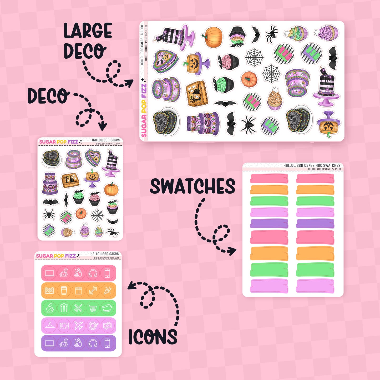 Halloween Cakes Hobonichi Cousin Weekly Kit Add-ons