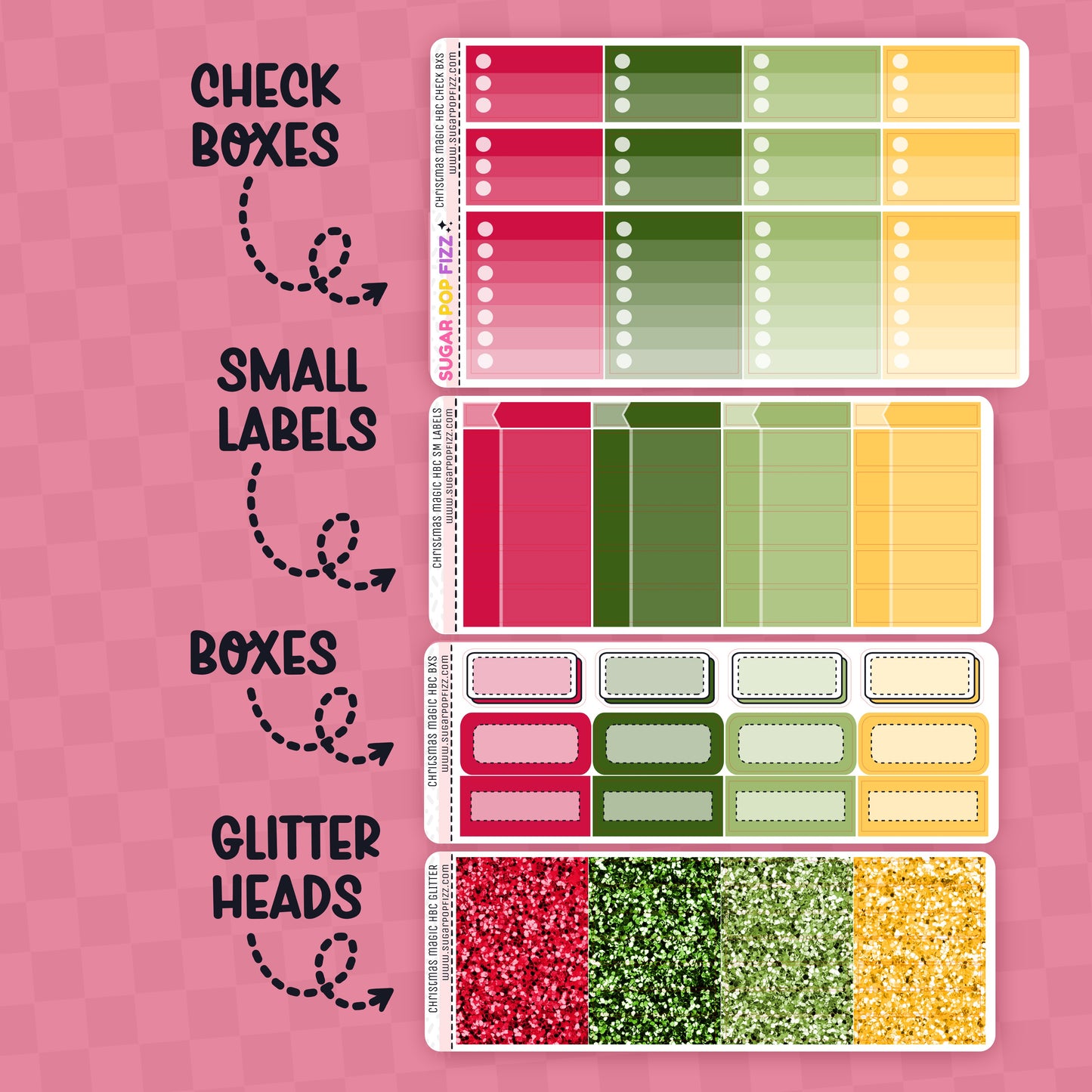 Christmas Magic Hobonichi Cousin Weekly Kit Add-ons