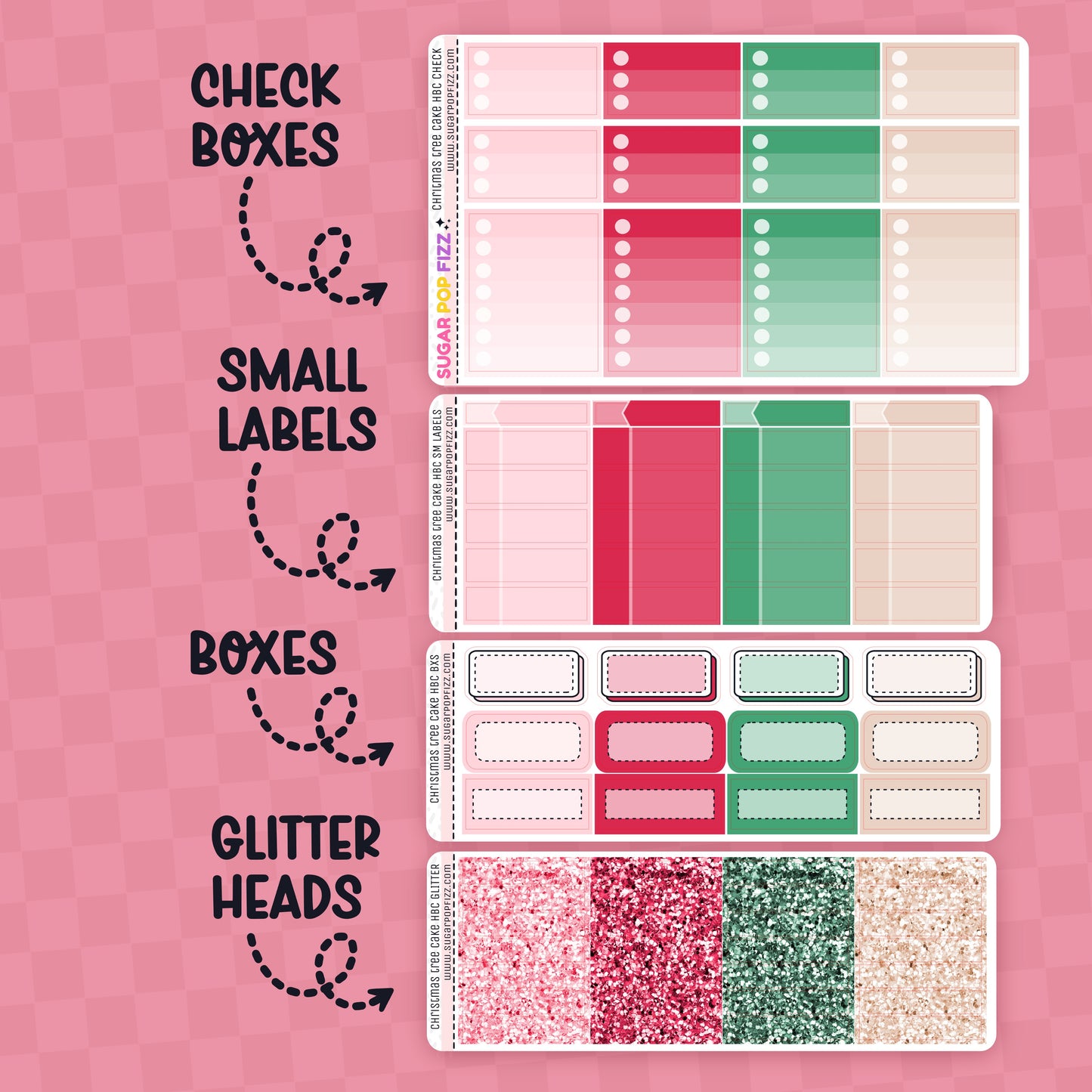 Christmas Tree Cake Hobonichi Cousin Weekly Kit Add-ons