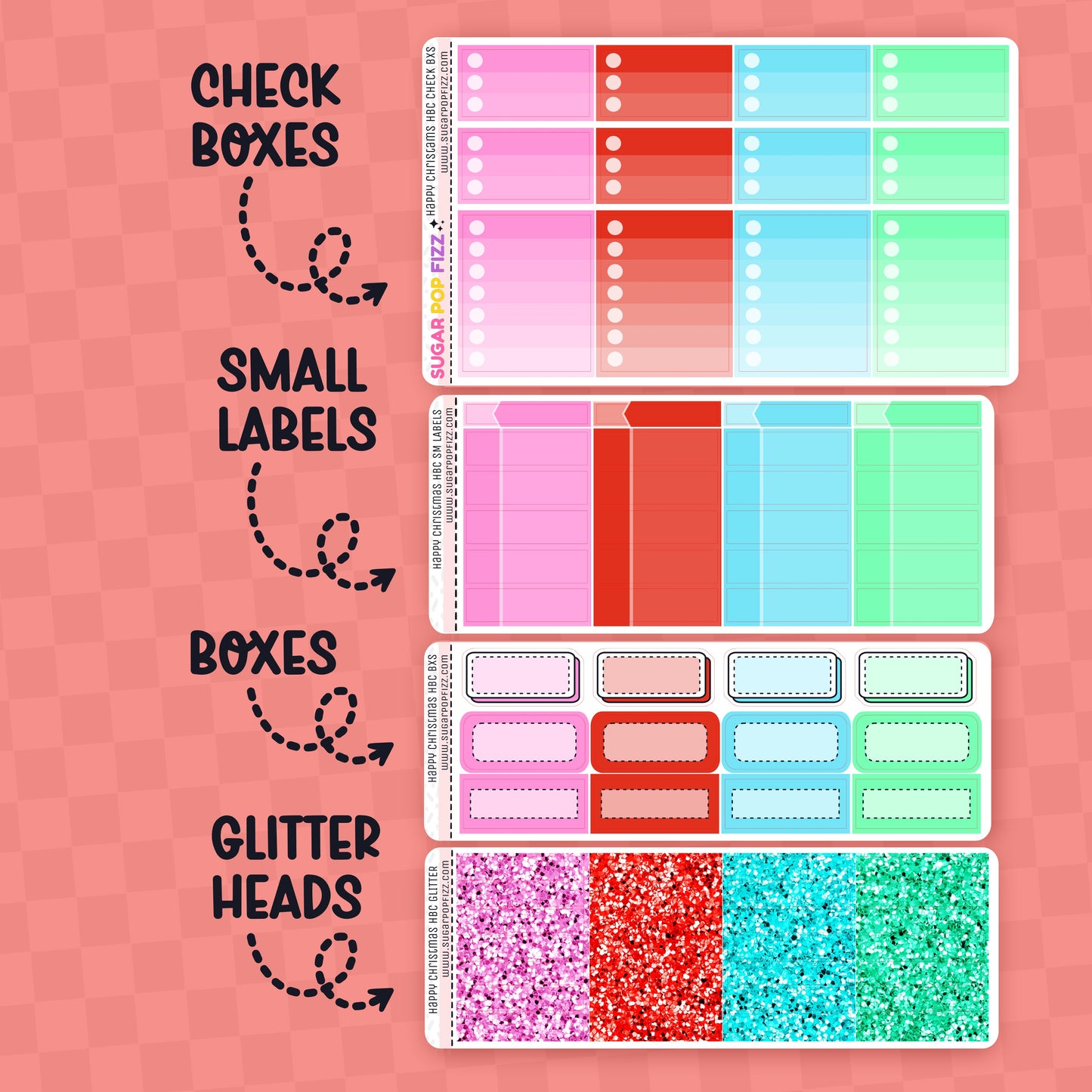 Happy Christmas Hobonichi Cousin Weekly Kit Add-ons