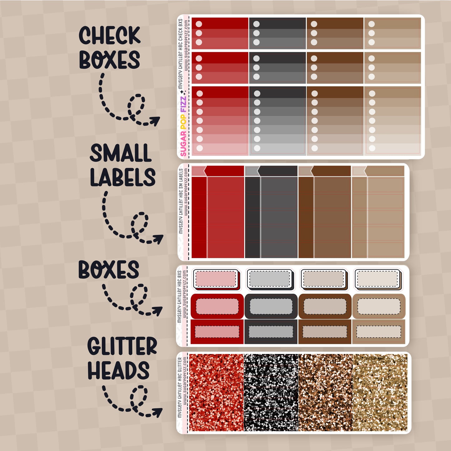 Mystery Thriller Hobonichi Cousin Weekly Kit Add-ons