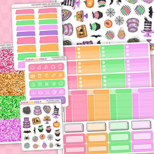 Halloween Cakes Hobonichi Cousin Weekly Kit Add-ons