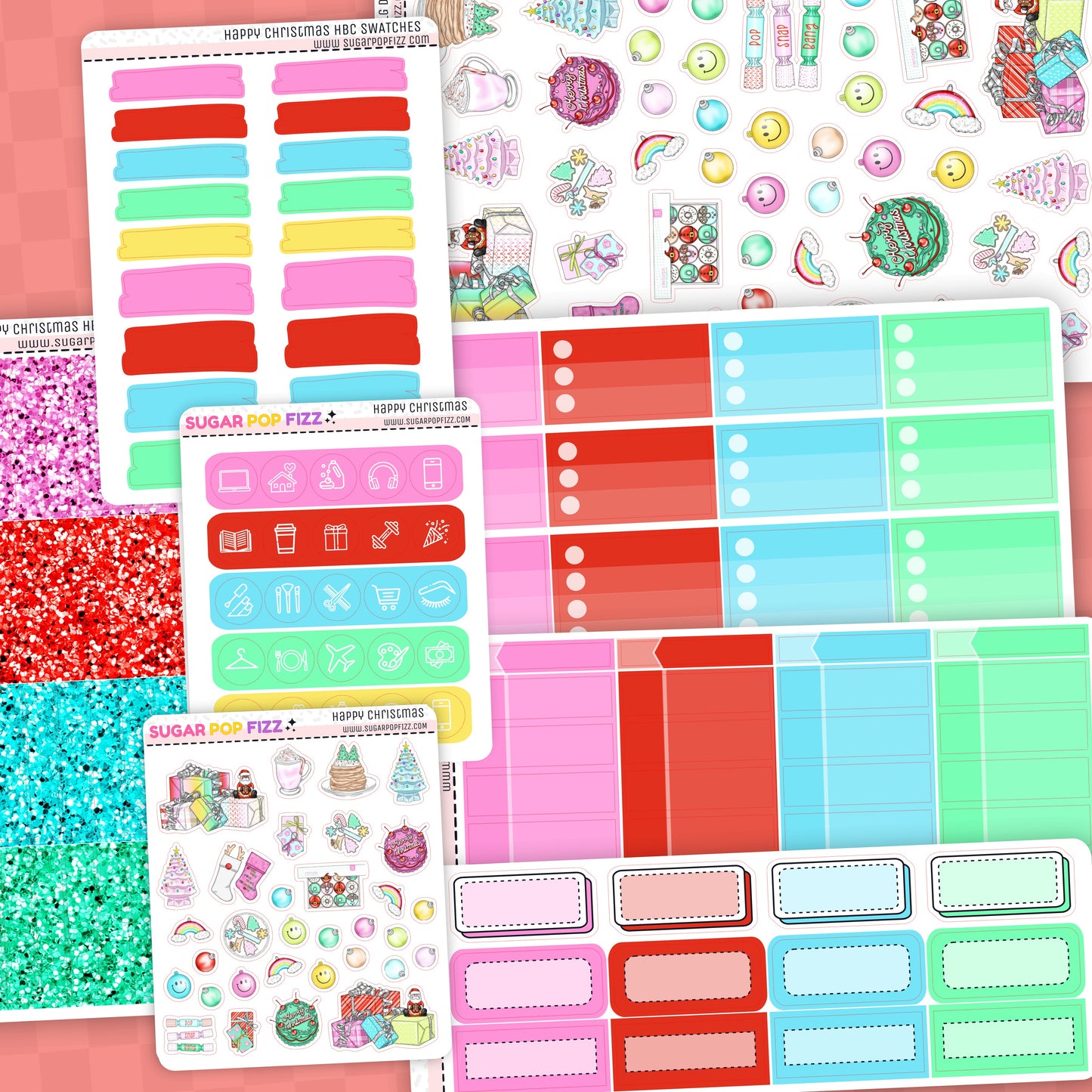 Happy Christmas Hobonichi Cousin Weekly Kit Add-ons